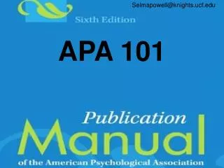 APA 101