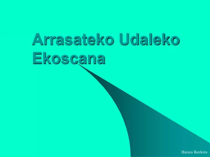 arrasateko udaleko ekoscana