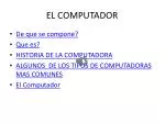 EL COMPUTADOR - slide 1