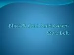 Black & Gold Plaid Coach-Style Belt - slide 1