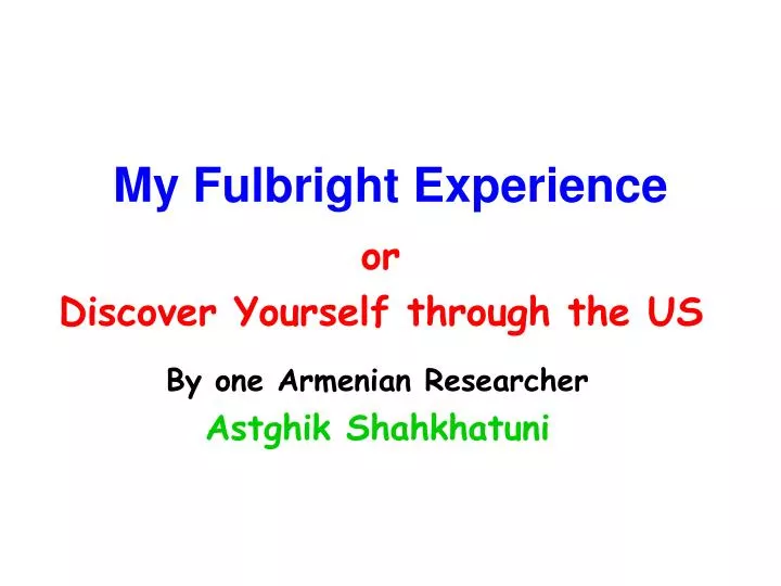 my fulbright experience