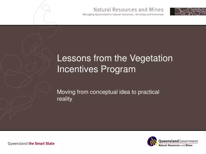 lessons from the vegetation incentives program