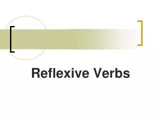 reflexive verbs
