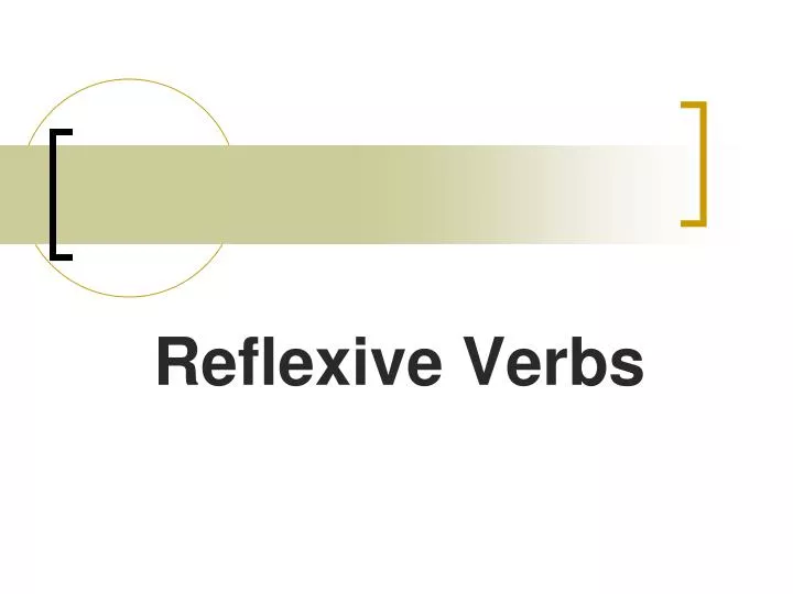 reflexive verbs