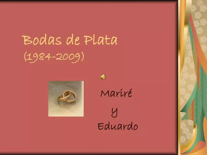 bodas de plata 1984 2009