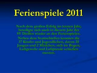 ferienspiele 2011