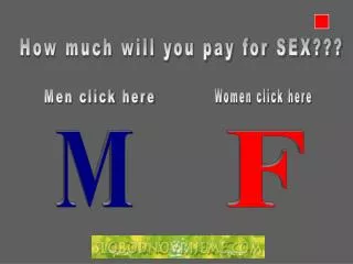 How much will you pay for SEX???