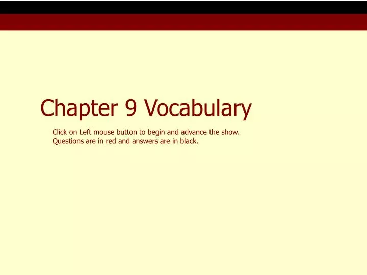 chapter 9 vocabulary
