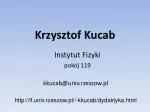 Krzysztof Kucab - slide 1