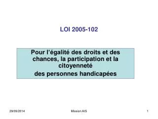 PPT - LA LOI 2005-102 PowerPoint Presentation, Free Download - ID:4258652