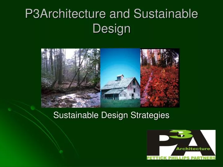 p3architecture and sustainable design