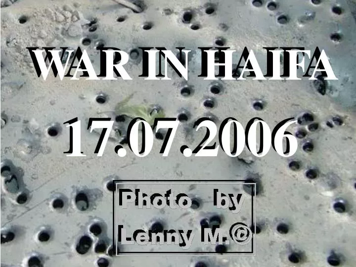 war in haifa