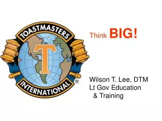 Wilson T. Lee, DTM Lt Gov Education &amp; Training