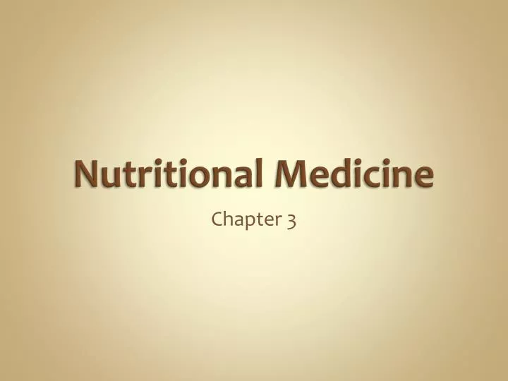 nutritional medicine