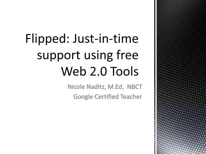 flipped just in time support using free web 2 0 tools
