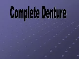 Complete Denture