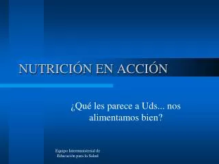 nutrici n en acci n