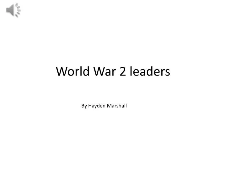 world war 2 leaders