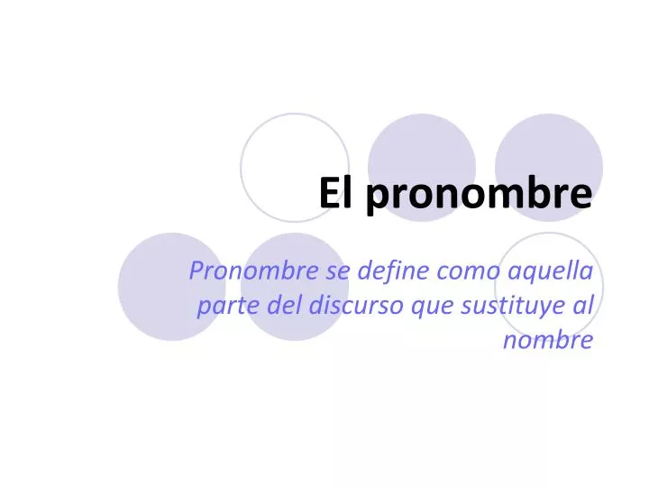 el pronombre