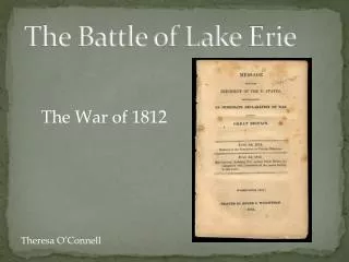 The Battle of Lake E rie