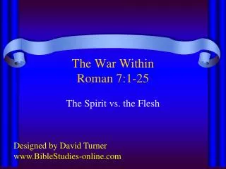 The War Within Roman 7:1-25
