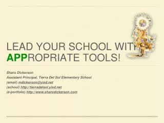 LEAD YOUR SCHOOL WITH APP ROPRIATE TOOLS!