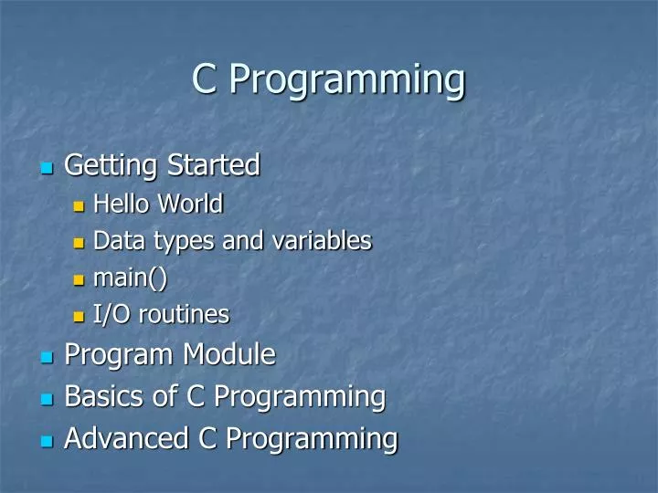 c programming