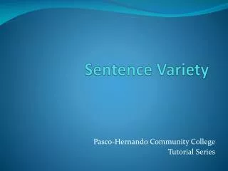 Sentence Variety