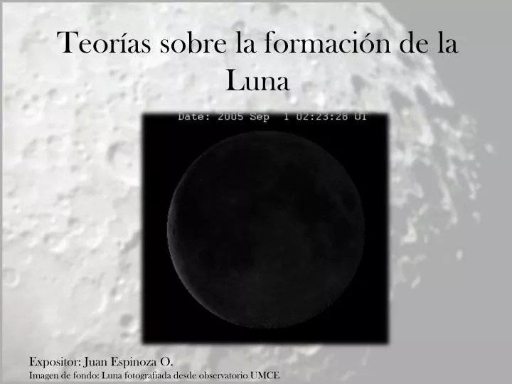 teor as sobre la formaci n de la luna