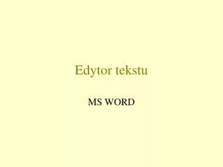 edytor tekstu