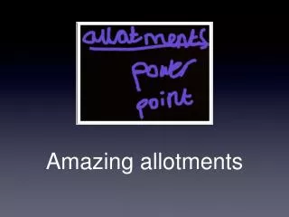Amazing allotments