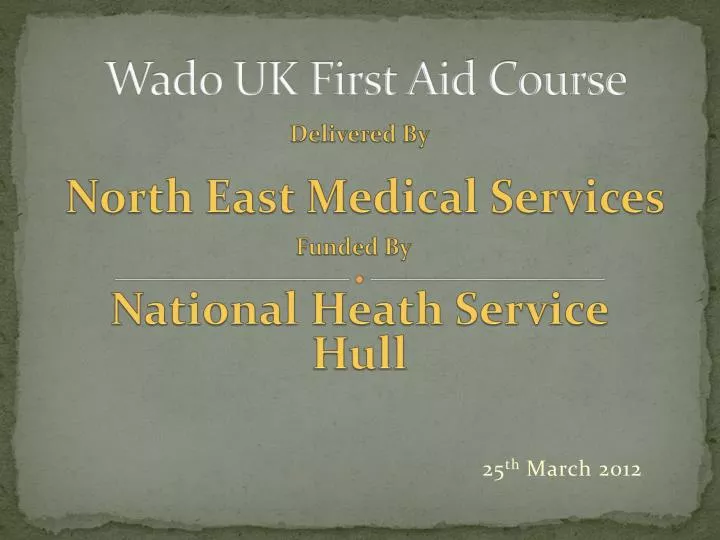 wado uk first aid course