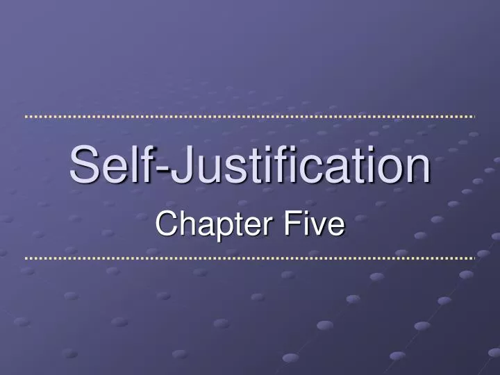 self justification
