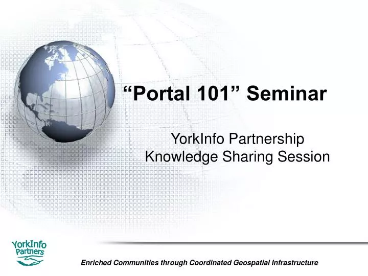 portal 101 seminar