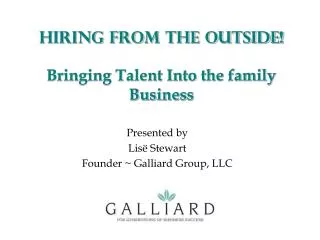 Hiring from the Outside! Bringing Talent Into the family Business