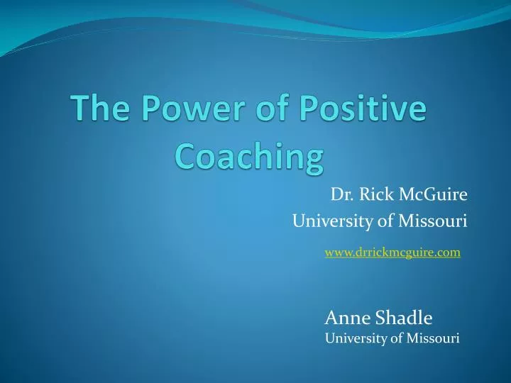 the power of positive coaching