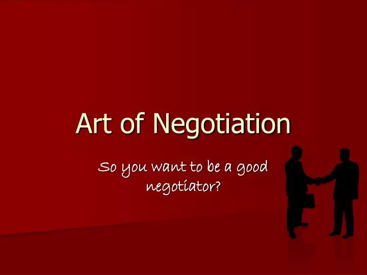 art of negotiation