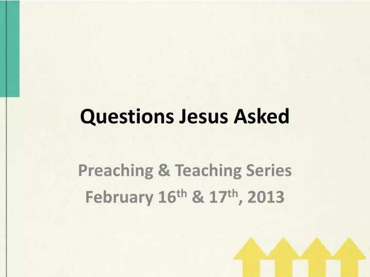 questions jesus asked