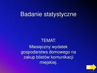badanie statystyczne