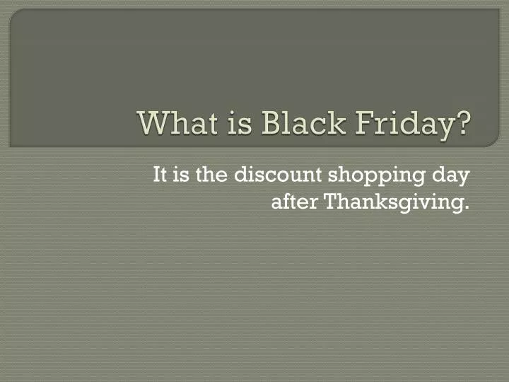 what is black friday