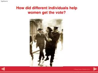 How did different individuals help women get the vote?