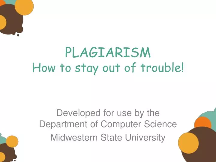 plagiarism how to stay out of trouble
