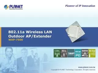 802.11a Wireless LAN Outdoor AP/Extender