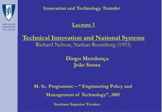Innovation and Technology Transfer