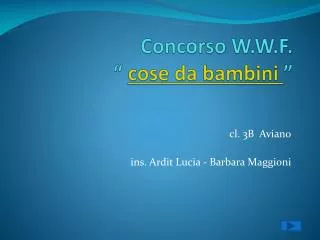 concorso w w f cose da bambini