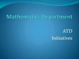 Mathematics Department