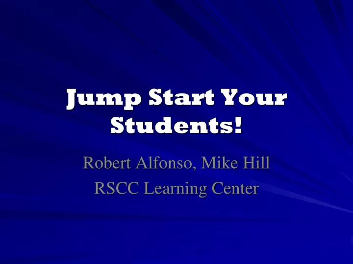 jump start your students