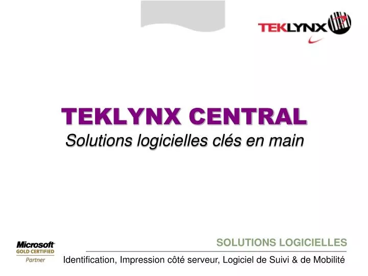 teklynx central solutions logicielles cl s en main