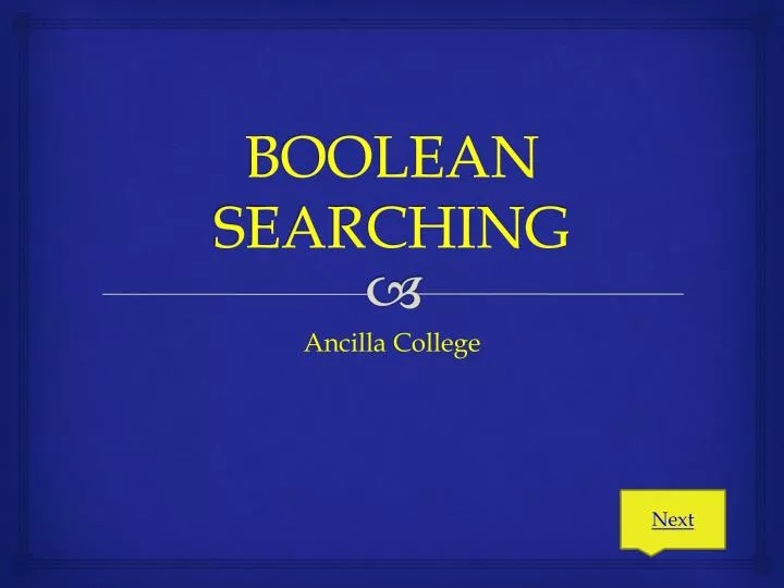 boolean searching