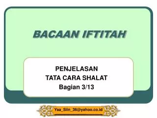 bacaan iftitah